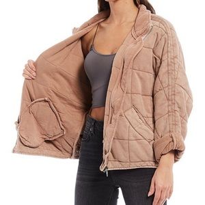 Free People Dolman Quilted Knit Cotton Jacket